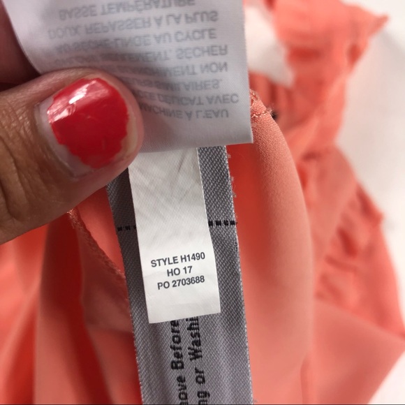 J. Crew drapey wrap-front orange top size 10 - Picture 5 of 5